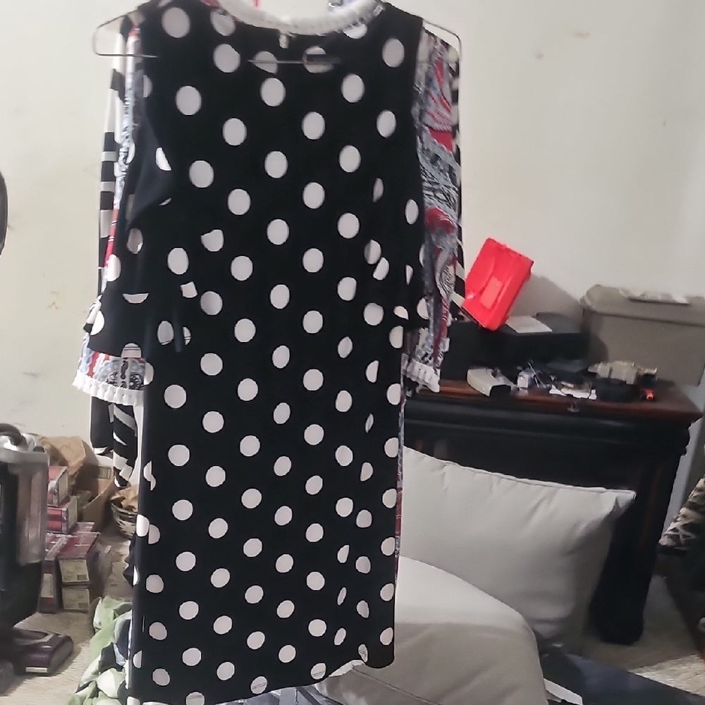 Polka Dot Black and White Dress